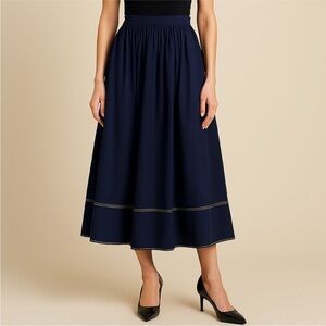 J. Crew Classic Navy A-Line Skirt